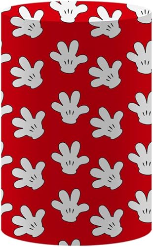 NIVIUS PHOTO Tiny Hands - Cubierta de cilindro roja para decoración de fiesta de cumpleaños de bebé cubierta de pedestal de tela elástica