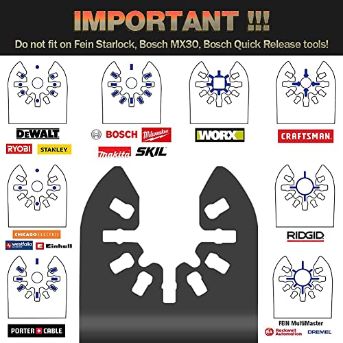 Gulrear TITANIUM OSCILLATING MULTITOOL BLADE KIT 25Pcs Universal Oscillating Tool Oscillating Saw Blades thumb #3