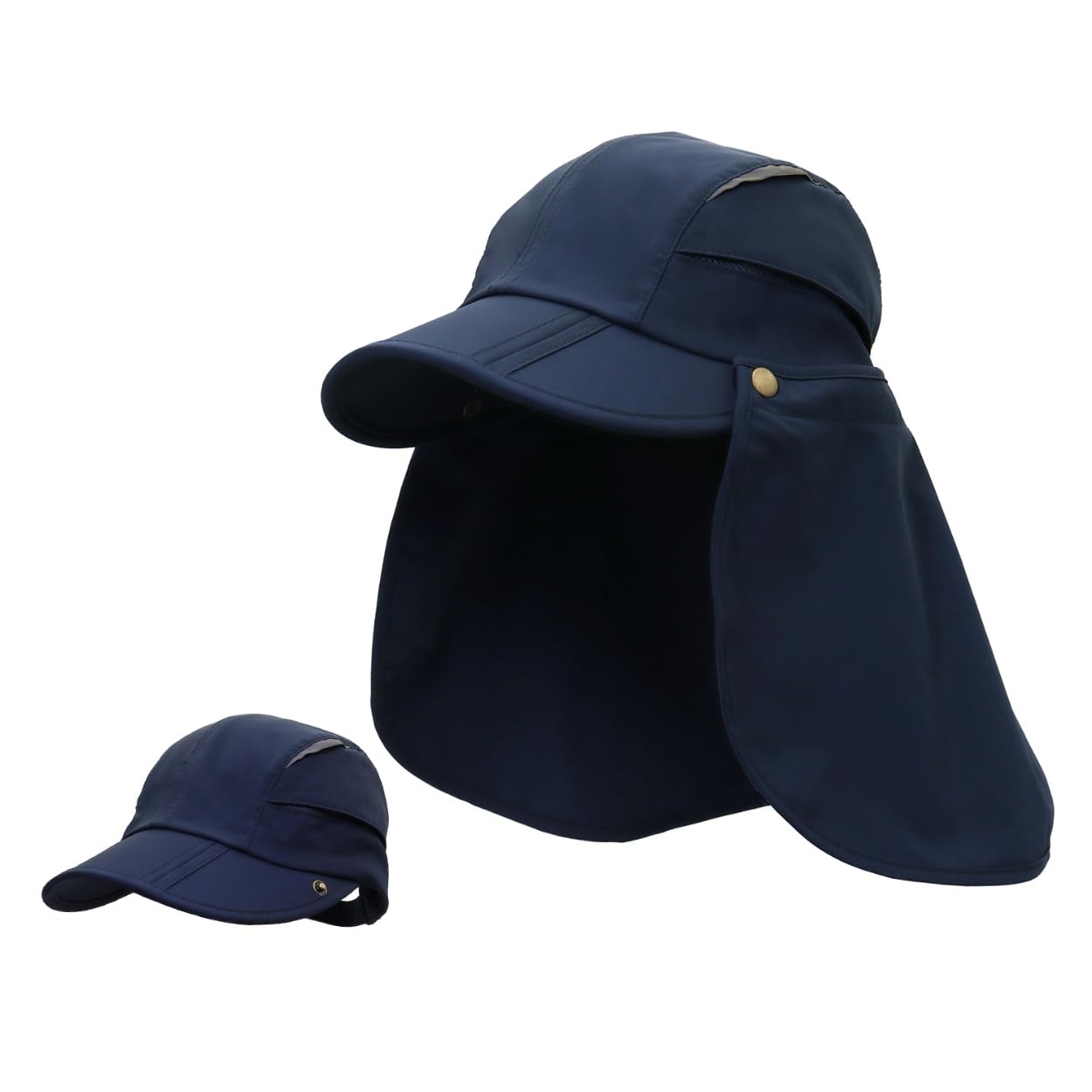 Mens Womens Outdoor Wide Brim Sun Cap Mesh UPF50+ Neck Flap Hat Fishing Hats