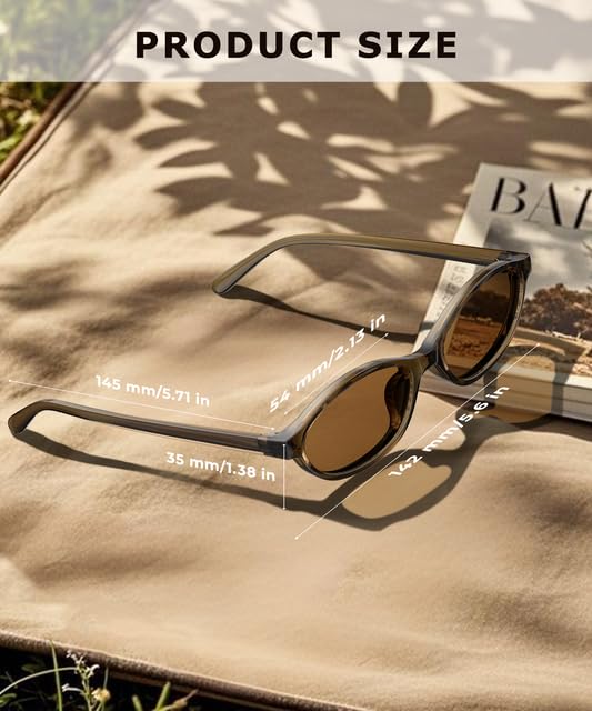 Retro Cat Eye Sunglasses for Women, UV400 Protection, Lightweight Square Frame Shades for Driving, Travel, Daily Wear - Image 4