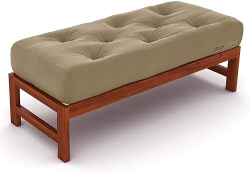 Miniatura 112 de Nirvana Futons Colchón de futón completo de 6 pulgadas, sarga azul marino, fabricado en Estados Unidos Azul marino (Navy Twill),Negro (Black