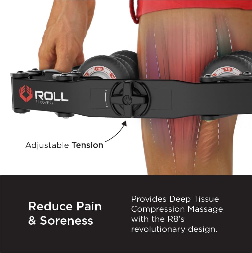 ROLL Recovery R8 Plus (Carbon Black) - Deep Tissue Massage Roller - Image 3