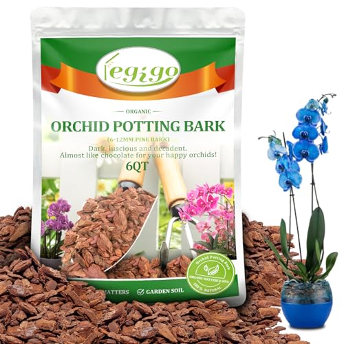 Legigo 6 Quarts Organic Orchid Potting Bark- All...