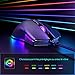 immagine 2AUKEY Mouse da gaming, 5000 DPI reali con 16,8 milioni di colori RGB, 6 pulsanti programmabili, design ergonomico, mouse FPS di alta precisione per PC e computer portatili, nero