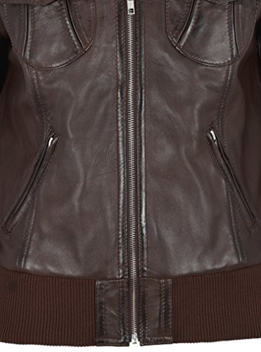 Veste en cuir de moto style biker avec effet lavé haut de gamme Fusion - 6