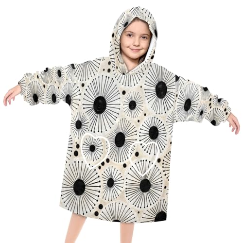 Wearable Blanket Hoodie for Kids, Heroic Aztec Fleece Sweatshirt Blanket Oversized Blanket Sweatshirt with Pocket Flannel Warm Hooded Blanket 6-10 Year Old Girl Boy Gift, One Size