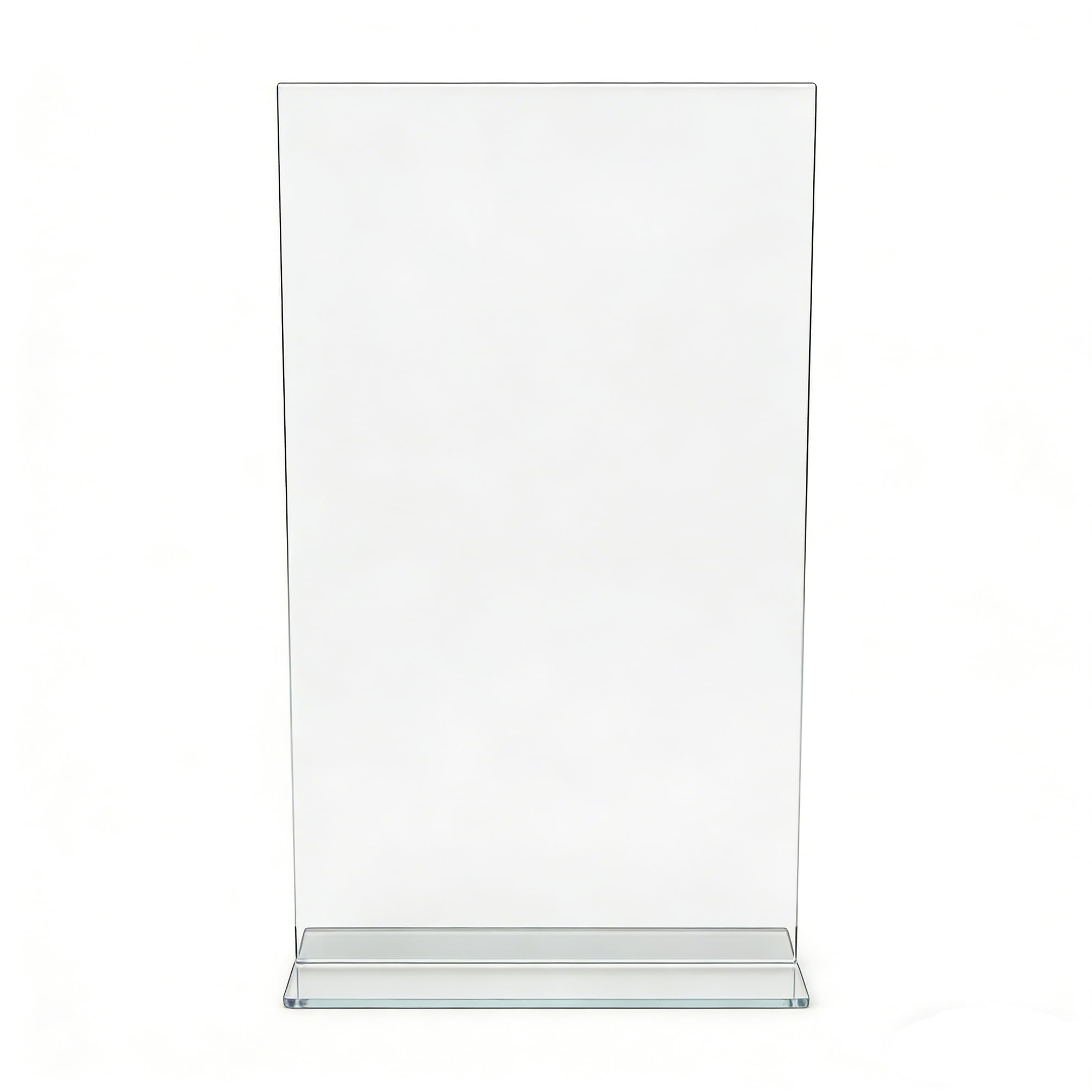 FixtureDisplays 1 soporte acrílico transparente de 11 x 17 pulgadas para mesas, marco vertical de tienda de campaña, menú de letreros de fotos, inserto inferior 11193-2-11X17-NF