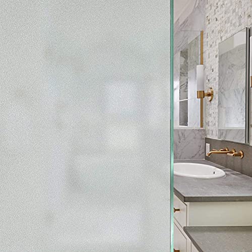 WISDOM-Privacy-Window-Film-Frosted-Glass-Film-Static-Cling-Glass-Film-No-Glue-Anti-UV-Window-Sticker-Non-Adhesive-for-Privacy-Office-Meeting-Room-Bathroom-Living-Room-Simple-Frosted-12-x-50