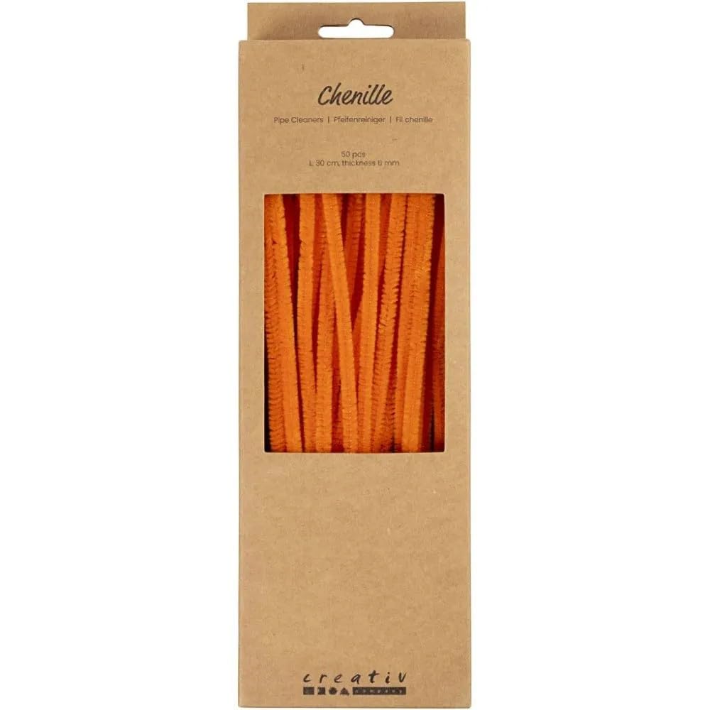 Creativ Company chenille wire craft material orange 30 cm 50 pieces