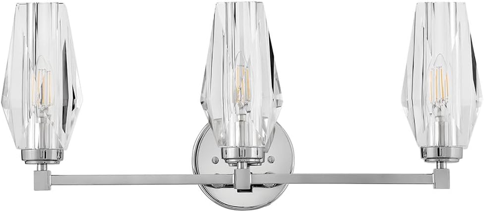 Hinkley Ana Medium Three Light Vanity, Polished Nickel