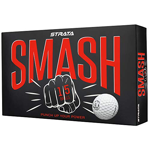 Callaway Strata Smash Golfbälle, Weiß, 15 Stück