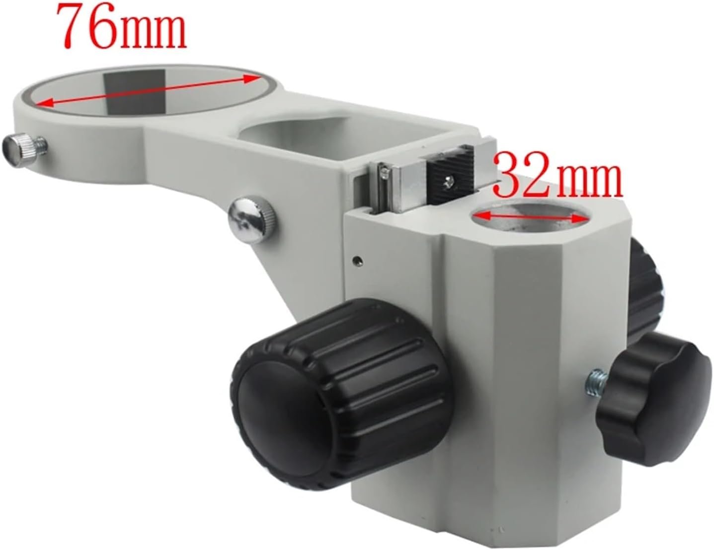 Adjustable 76mm Holder Miroscope Stand 32mm Pillar Table Microscope Support for Trinocular Binocular Stereo Microscope (Black)