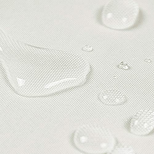 Furlinic Beige Shower Curtain Waterproof Mould Proof Resistantand Bath Curtains 240x180cm Washable Polyester Fabric with Weight Tape for Wet Room 94x72 Inch - Image 4