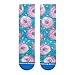 Hanna Minck Donut Worry - Calcetines unisex para artista, color azul y rosa - azul - Large/X-Large