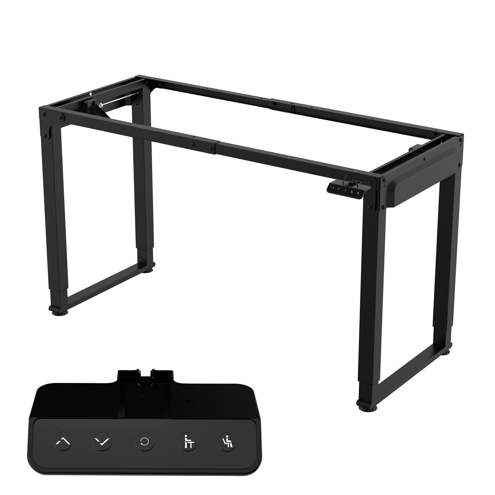 SOSINYA 180x80 cm como Máximo, Soporta Un Tablero, Marco De Mesa Regulable En Altura con Función De Memoria Negro, 2 Motores, Memoria De Altura Ajustable, Adecuado para Estudiar, Trabajar y Juegos