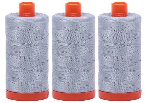 Paquete de 3 bobinas grandes 1422 yardas hilo algodón 50wt