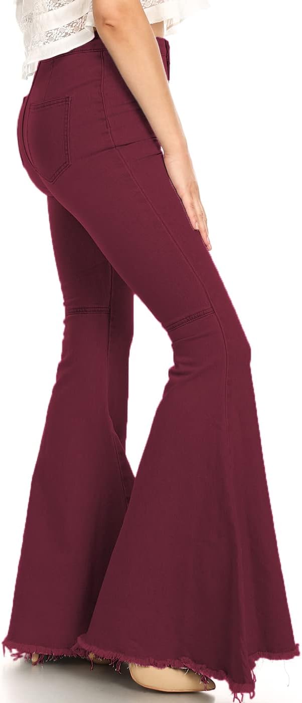 Anna-Kaci Women's Fashion High Waist Long Denim Bell Bottom Jeans Flared Pants - Image 2
