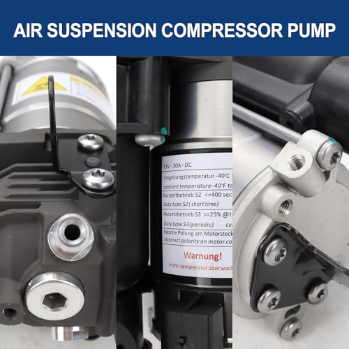 Image of Air Suspension Compressor Pump Compatible with Mercedes-Benz W221 CL216 S350 S400 S450 S550 S600 S63 AMG Mercedes ML GL class W166 X166 2007-2012 Replaces 2213201604 2213200704 A1663200104