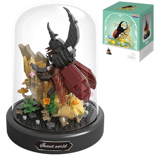 OLTLYUNH Insects Plant Bonsai Building Set,Adult Mini Animals Friend Set,Insect