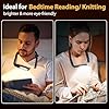 Neck Reading Light Book Lovers Gifts, Rechargeable 2000mAh 10-80Hrs Eye-friendly Wide Lamp Book Light, Birthday Mothers Day Gifts for Mom Wife Women Readers, Camping Knitting Crochet Accessories #2