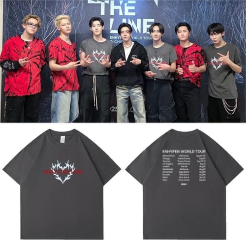 EN Walk The Line 2025 World Tour Cotton T-Shirt - ENGENE Concert Merch2