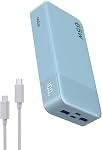 NOBIS 65W Chargeur portable 20000mAh Charge rapide de la banque d'électricité PD QC, 2 USB-C(en/hors de l'entreprise & 2 USB-A Pack batterie avec affichage numérique pour téléphone portable 17 Ecouteurs de comprimés
