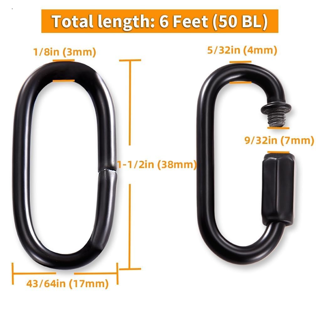6 Feet Industrial Black Chain for Light Fixture — Amazon image 5