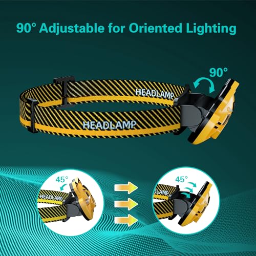 SEVENKA-Rechargeable-LED-Headlamp-for-Kids-Outdoor-Toy-Head-Lamp-Flashlight-for-Boys-Girls-Toddler-26oz-Lightweight-Headlight-Camping-Gear-90-Pivotable-Head-Birthday-Gift-for-Kid