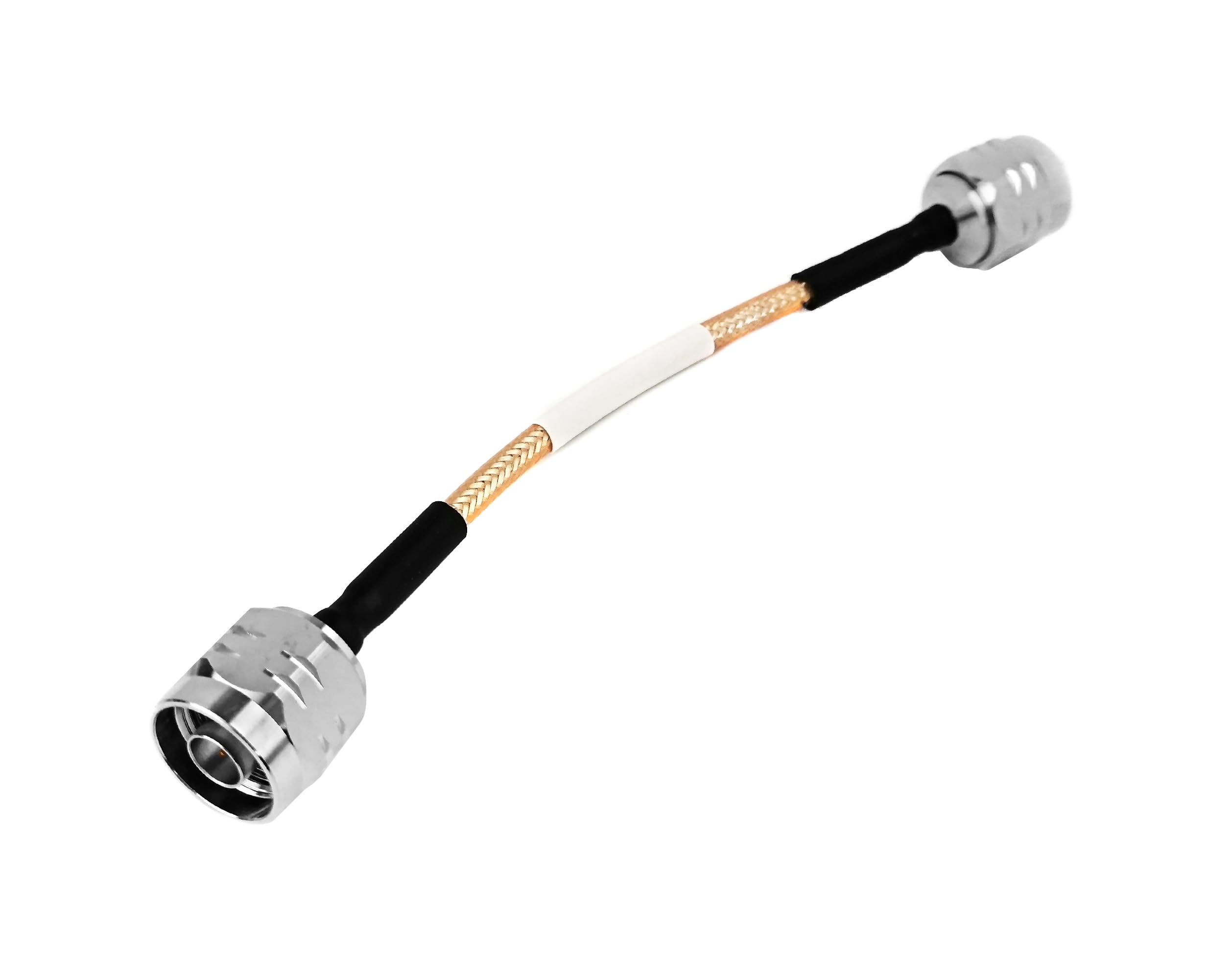 Kabel koncentryczny RG142 o niskiej stracie do wzmacniaczy sygnału komórkowego i systemów antenowych – 50 omów, średnica 4,95 mm,(1ft)