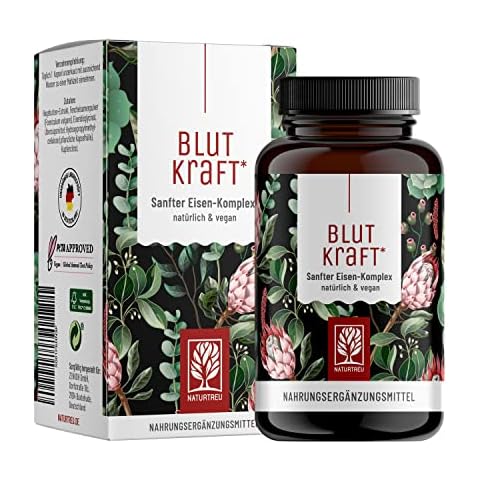 Eisen Komplex mit Vitamin C und Kupfer Vegan - 120 Kapseln gegen Eisenmangel - Alternative zu Eisentabletten, leichter zu schlucken - ohne Zusatzstoffe, laborgeprüft Cover