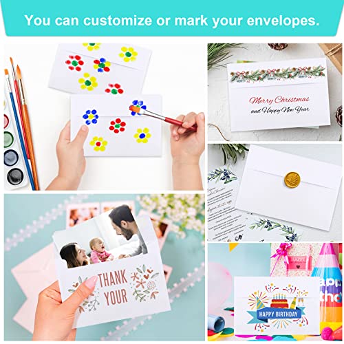 Image of Joyberg 280 Packs A4 Envelopes, White, 4x6 Photo, Self Seal for Invitations, Weddings, Baby Shower, Photos, Postcards, Greeting Cards, Mailing