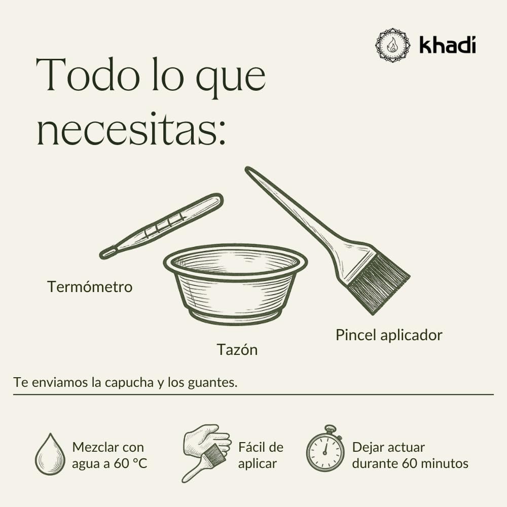 khadi CASTANO MEDIO Tinte vegetal para el cabello - tinte para un color castaño canela vivo y cálido hasta un castaño medio intenso y profundo - 100% vegetal - 100 g — view 5