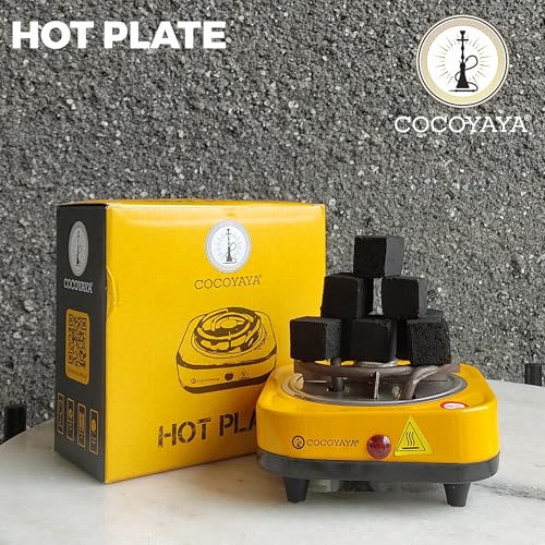 Image of COCOYAYA 500W Electric Single Burner Hot Plate - Compact Cooking Stove (Yellow)