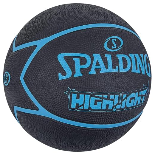 Bola de Basquete Spalding Highlight, Preto e Azul