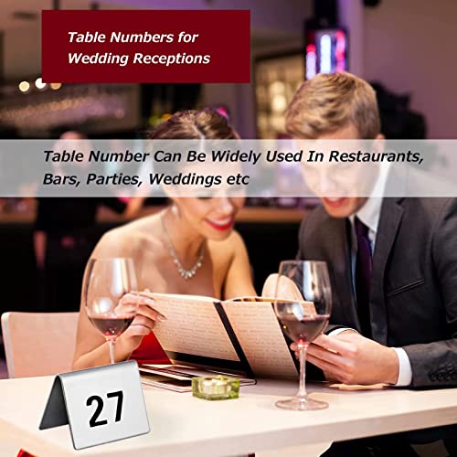 Chevalets de table numérotés en inox robustes et faciles à nettoyer 1-100 - 8