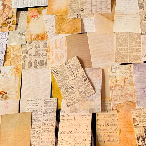 Image of G2g Vintage Scrapbook Paper Pack - 60 Sheets (60 Designs) 4x6 inch Decorative Craft Paper - 170 GSM for Journaling, Card Making, Scrapbooking, Junk Journals, Ephemera & DIY Craft Projects