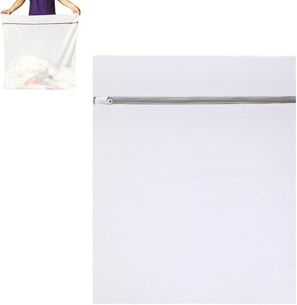洗濯ネット 布団用洗濯ネット 90×110cm 大容量 ランドリーネット 特大サイズ 布団 毛布 掛け布団対応 洗濯機用ネット 型崩れ防止 寝具洗いネット シーツ カバー洗濯用 丈夫ファスナー 家庭用洗濯機対応 再利用可能 - 1