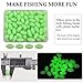 FUSIGO Fishing Glow Beads Assorted, 100pcs Luminous Fishing Beads Oval Plastic Beads Glow in Dark Fish Attractants Beads for Rigging Tackle (100pcs Green)