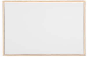 Pizarra Blanca Magnética Con Marco De Madera De Pino - 90 X 60 Cm, Ligera, Incluye Rotulador E Imanes