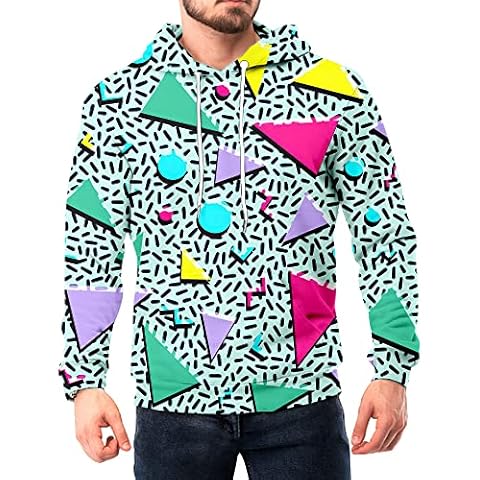 VVGETE 80s Men's Hoodie Pullover Cover