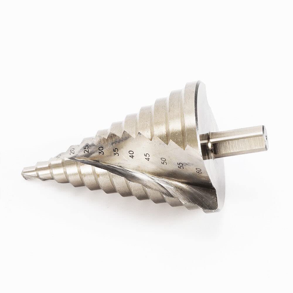 Broca escalonada de acero de titanio HSS, diámetro de 6-60 mm, broca cónica, broca escalonada, broca escalonada, para placas de hierro, placas de PVC, placas aislantes, 1 kg