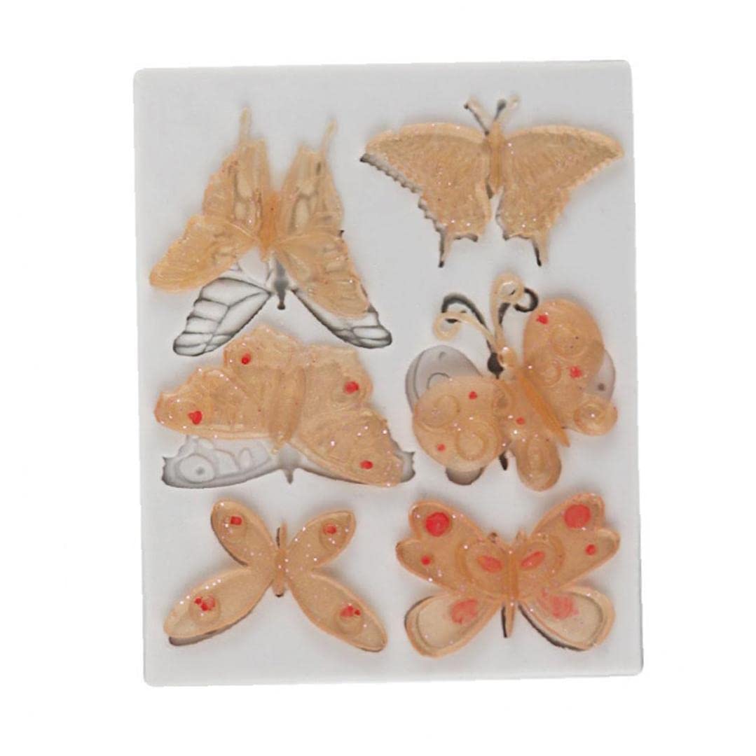 Amazon.co.jp: 蝶 バタフライ 6個取り シリコンモールド 食品用