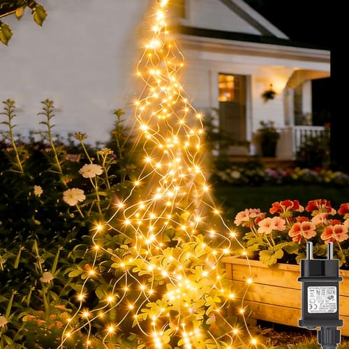 yowin Wasserfall Lichterkette 1M 100 LED Lichterschweif mit...