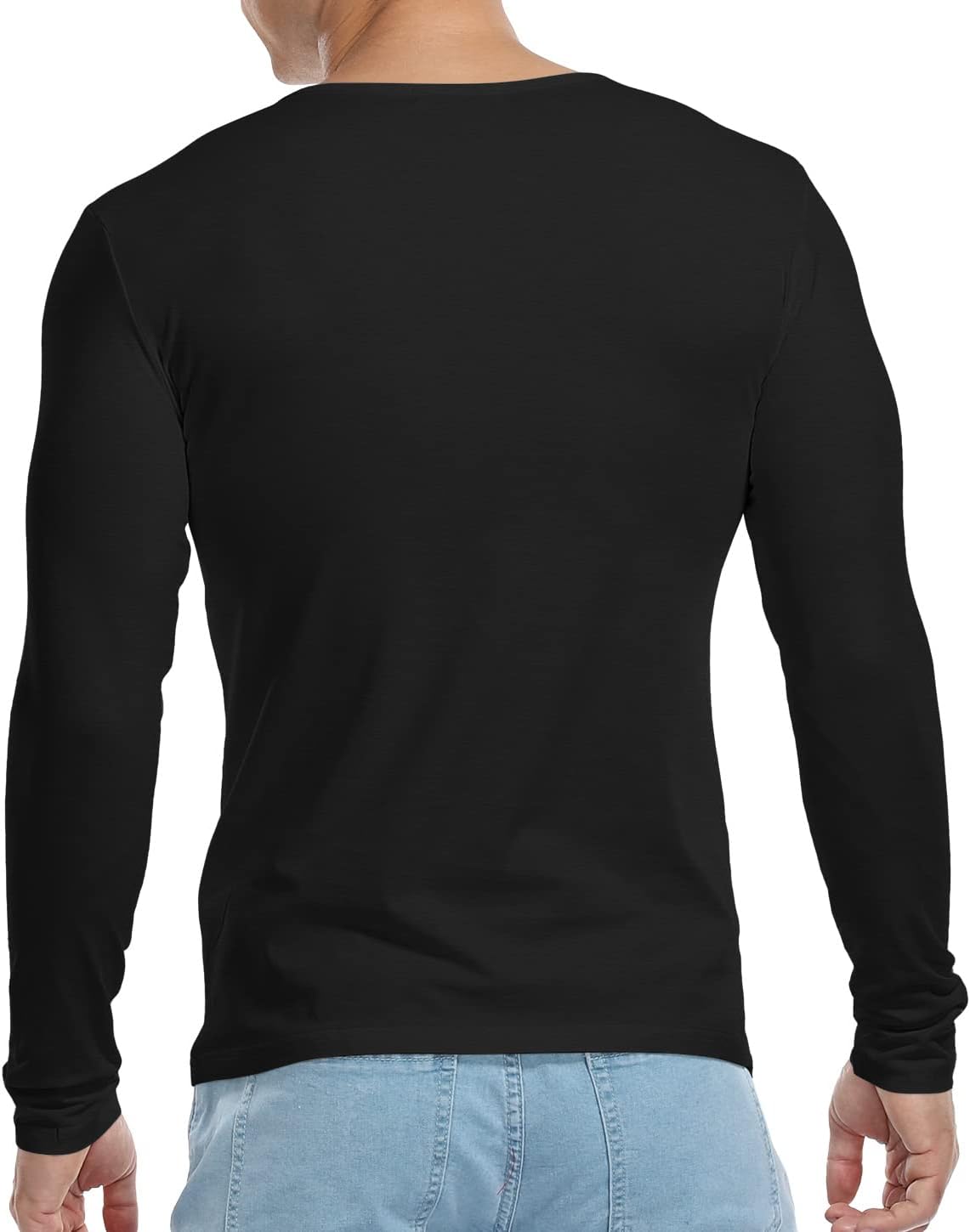 KUYIGO Men's Henley Shirts Short Long Sleeve Casual Summer Slim Fit Cotton Shirt - Image 4