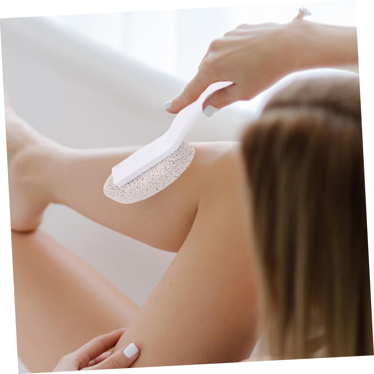 PACKOVE 2piezas Limpiador De Pies De Mango Piedra Pómez Exfoliador Ergonómico Para Remoción De Piel Muerta Para Cuidado De Pies Casa y Salón