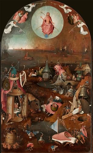 Peinture Le Jugement dernier Bosch sur toile tendue décoration salon