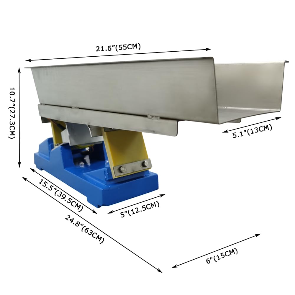 HQHAOTWU Electromagnetic Vibrating Feeder Shaking Feeding Machine, Quantitative Uniform Feeder Mini Vibrating Feeder 110V