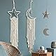 Tarklanda 2 Stück Makramee Traumfänger Makramee Wandbehang Mond Stern Traumfänger Mädchen Dreamcatcher Handgemachte Boho Traumfänger Schlafzimmer Dekoration für Home Decor Kinder Geschenke