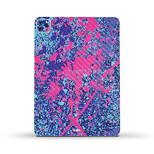 Image of MightySkins Carbon Fiber Skin Compatible With Apple iPad Pro 11 inch M2 4th Gen (2022) Full Wrap Kit - Vibrant Splatter | Protective, Durable Textured Carbon Fiber Finish | Easy To Apply | Made in the USA