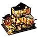 TOPBSFARNY Miniature Wooden Dollhouse Japanese/Seaside/Car House Market DIY Doll House Kit Villa Building 3D Model Creative Gifts for Friend and Parents (Japanese Style Villa)